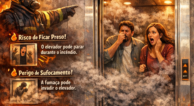 Por que não devemos usar o elevador em caso de incêndio